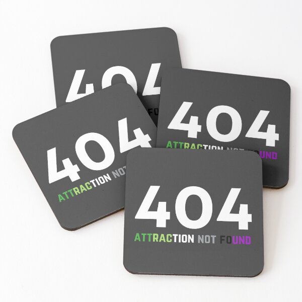 Item preview, 404 Aro Ace Attraction Not Found. Aroace Pride designed and sold by Subtle Pride Shop.