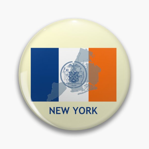 Item preview, New York City Flag Map designed and sold by TransportTees.