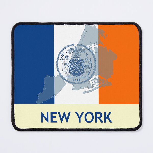 Item preview, New York City Flag Map designed and sold by TransportTees.