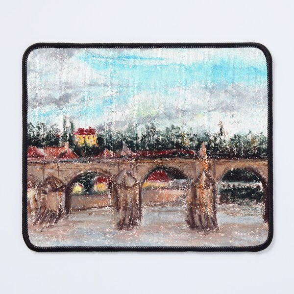 Item preview, Prague - Charles Bridge, CZ - Oil Pastel Painting / Landscape Art designed and sold by COTT-Art.