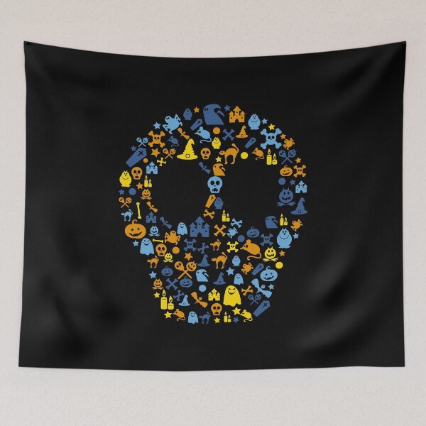 Item preview, Halloween Aro Ace Skeleton Skull Collage. Aroace Pride designed and sold by Subtle Pride Shop.