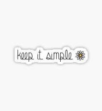 Keep It Simple Sunflower Quote Sticker