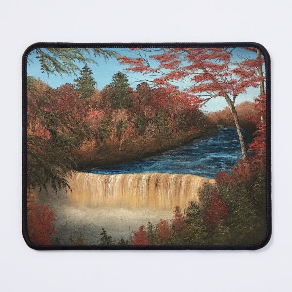 Item preview, Tahquamenon Falls Autumn Oil Painting designed and sold by SistersInArtN.