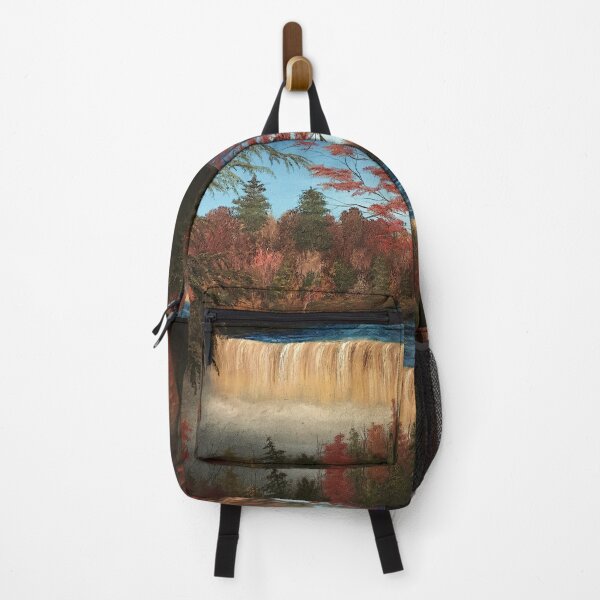 Item preview, Tahquamenon Falls Autumn Oil Painting designed and sold by SistersInArtN.