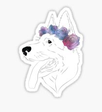 Space Dog German Shephard Sticker