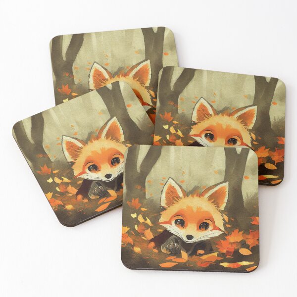 Item preview, Fox in the Autumn woods. designed and sold by Left-Hand-Tree.