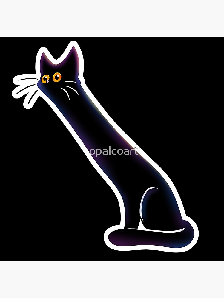  long black cat meme poster for sale by opalcoart redbubble
