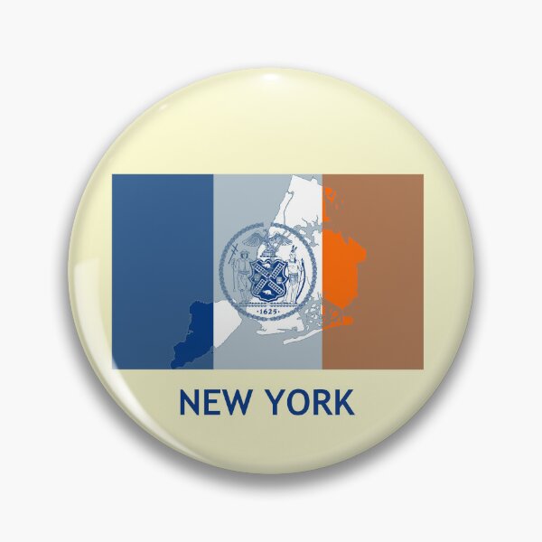 Item preview, New York City Flag Map designed and sold by TransportTees.