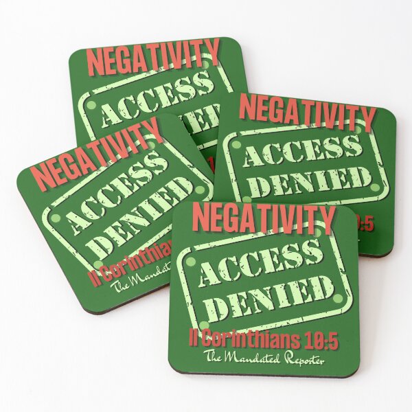 Item preview, NEGATIVITY ACCESS DENIED II Corinthians 10:5 - Turtle designed and sold by TheReporter1.