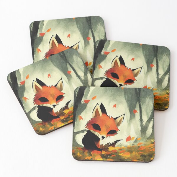Item preview, Fox in the Autumn woods number 2 designed and sold by Left-Hand-Tree.