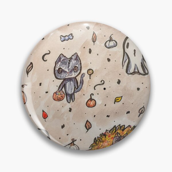 Item preview, Trick or treating cat with ghosts designed and sold by Hannah Hutchison.