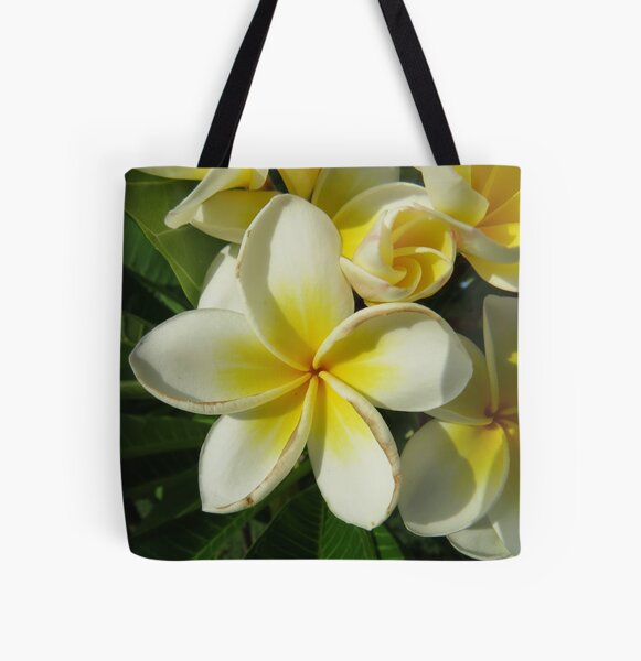 Frangipani All Over Print Tote Bag