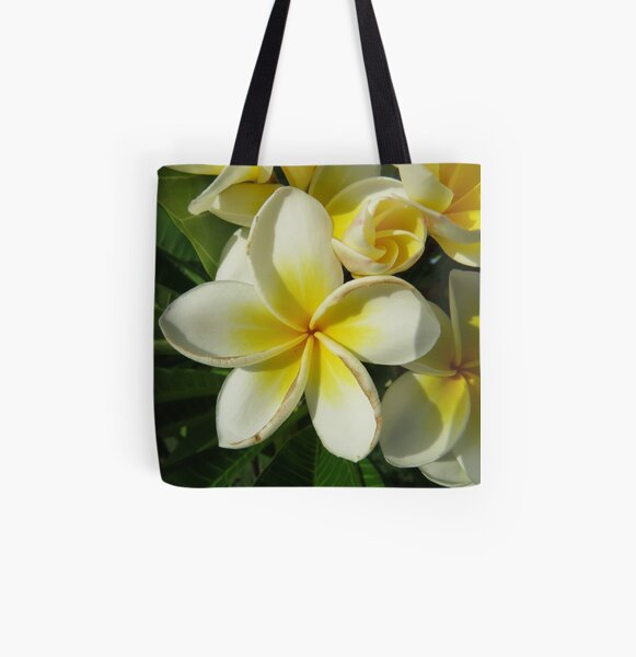 Frangipani All Over Print Tote Bag
