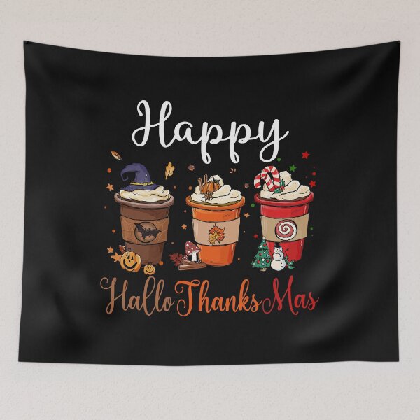 Item preview, Halloween Thanksgiving Christmas Happy HalloThanksMas Gnomes designed and sold by Lazza-Tracks.
