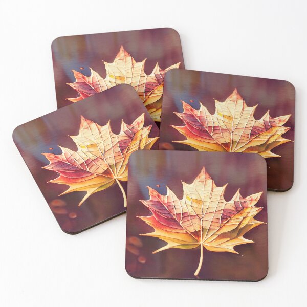 Item preview, Maple Leaf Floating on a Pond - Watercolor designed and sold by Mika Hutton.