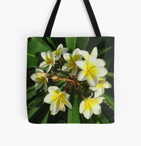 Frangipani bouquet All Over Print Tote Bag