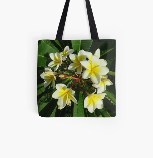 Frangipani bouquet All Over Print Tote Bag