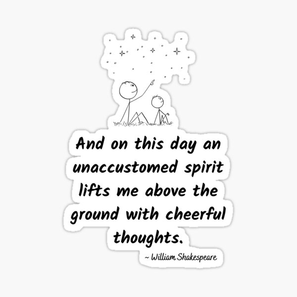 "And on this day...Shakespeare quote" Sticker for Sale by