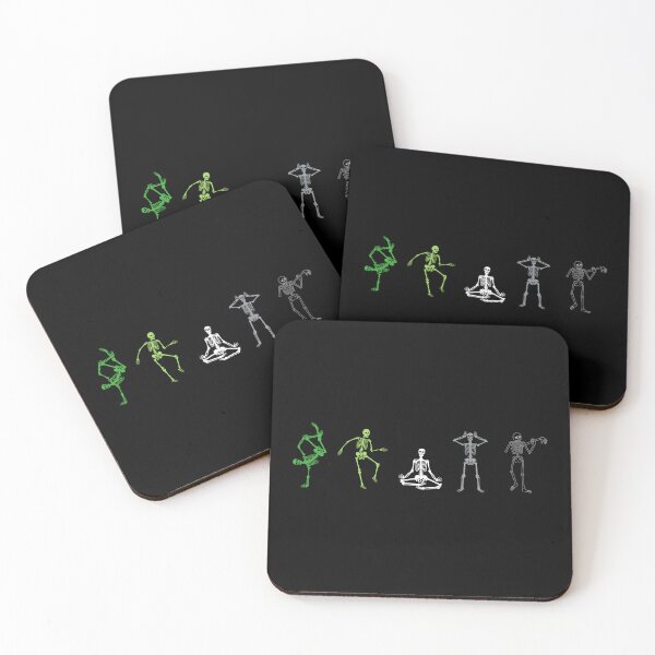 Item preview, Halloween Aro Skeletons. Aromantic Pride designed and sold by Subtle Pride Shop.