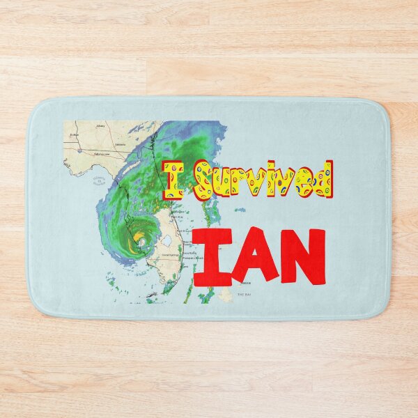 Item preview, I SURVIVED Hurricane IAN 2022 - with hurricane text by Orikall designed and sold by HippieWorks.