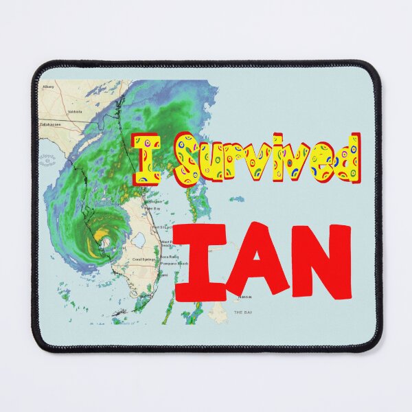 Item preview, I SURVIVED Hurricane IAN 2022 - with hurricane text by Orikall designed and sold by HippieWorks.