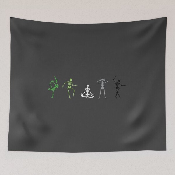 Item preview, Halloween Aro Skeletons. Aromantic Pride designed and sold by Subtle Pride Shop.