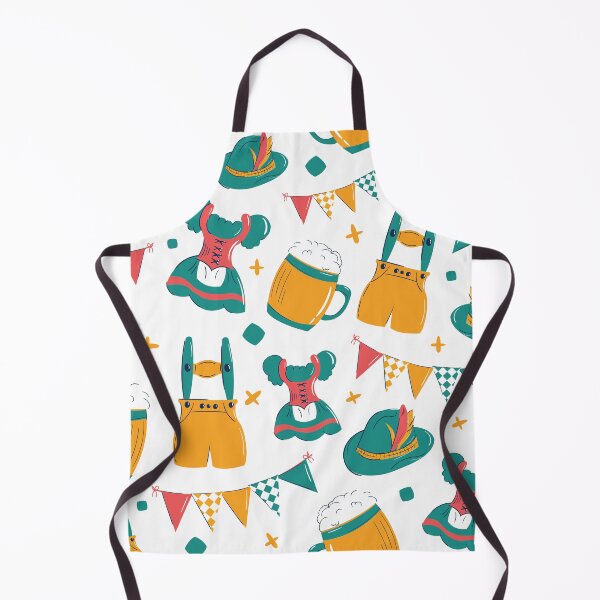 Item preview, Beer, Dirndl and Lederhosen Oktoberfest Pattern (White) designed and sold by Geo De la Cruz.
