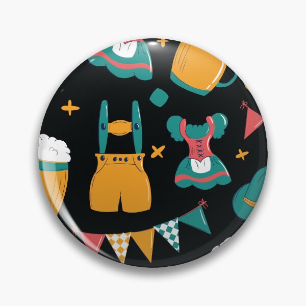 Item preview, Beer, Dirndl and Lederhosen Oktoberfest Pattern (Black) designed and sold by Geo De la Cruz.