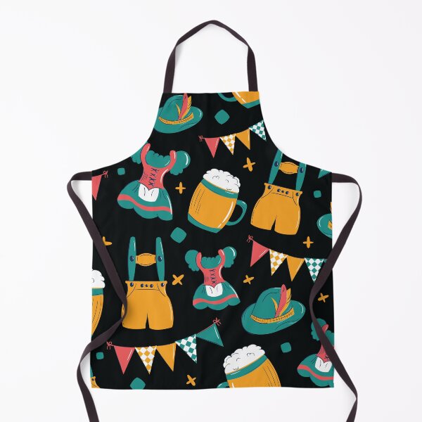 Item preview, Beer, Dirndl and Lederhosen Oktoberfest Pattern (Black) designed and sold by Geo De la Cruz.