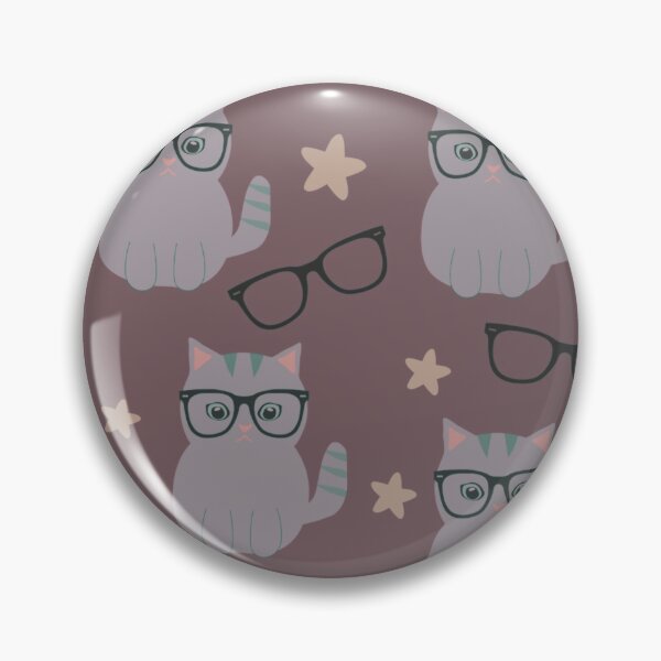 Item preview, Cute Cat With Glasses Pattern designed and sold by HappyLifeCreate.