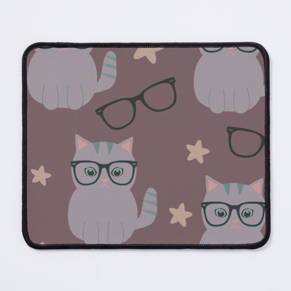 Item preview, Cute Cat With Glasses Pattern designed and sold by HappyLifeCreate.