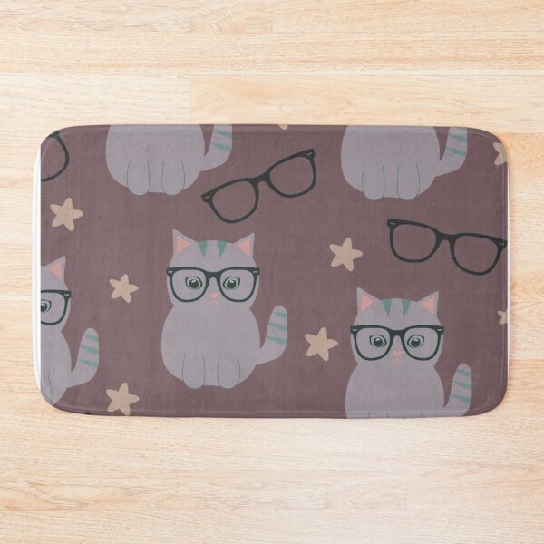 Item preview, Cute Cat With Glasses Pattern designed and sold by HappyLifeCreate.