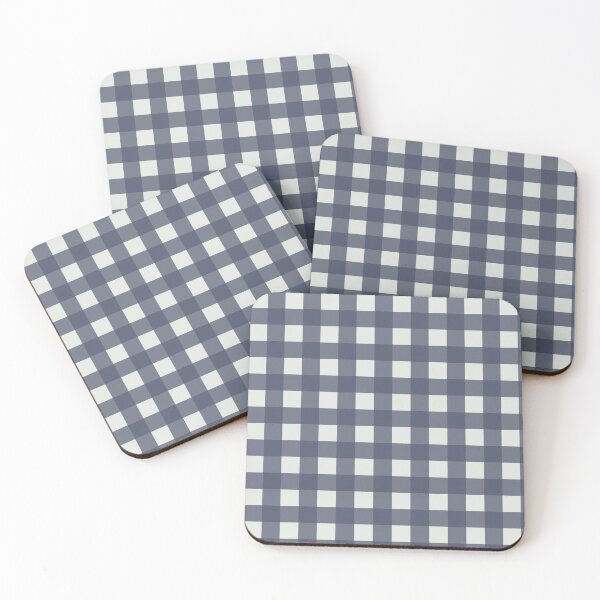 Item preview, Dusty Blue and Beige Gingham Repeat Pattern designed and sold by rhombusOnion.