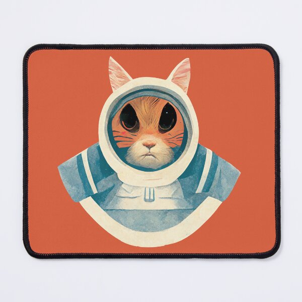 Item preview, Worried Space Cat Illustration designed and sold by ThePurpleMelon.