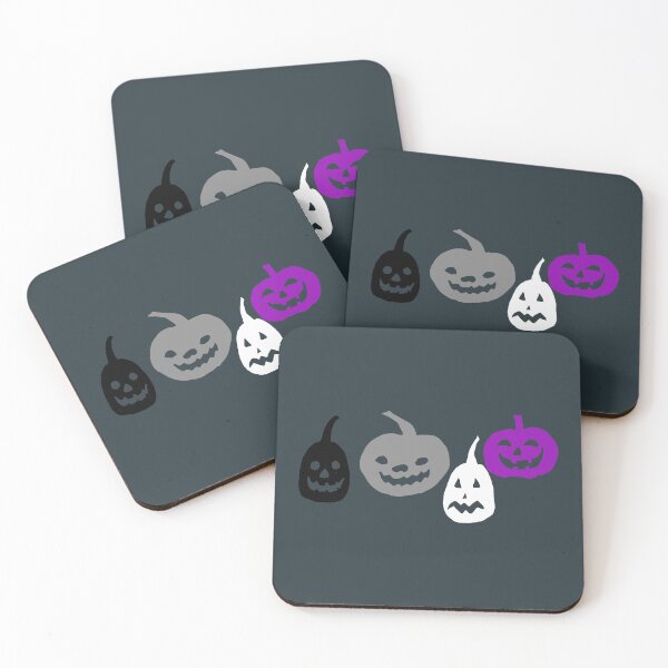 Item preview, Halloween Ace Jack-o-Lantern Pumpkins. Asexual Pride designed and sold by Subtle Pride Shop.