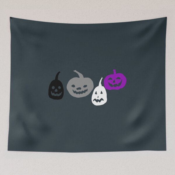Item preview, Halloween Ace Jack-o-Lantern Pumpkins. Asexual Pride designed and sold by Subtle Pride Shop.