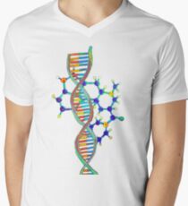 Camiseta de cuello en V lsd lsd dna dna