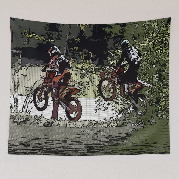 Item preview, Neck and Neck - Motocross Racers designed and sold by NaturePrints.