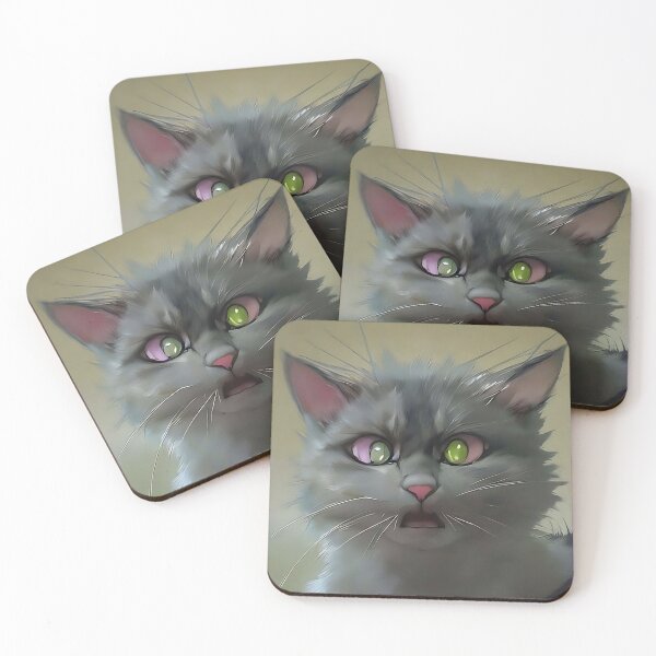 Item preview, Portrait of a cross-eyed kitten designed and sold by Catagraphic.