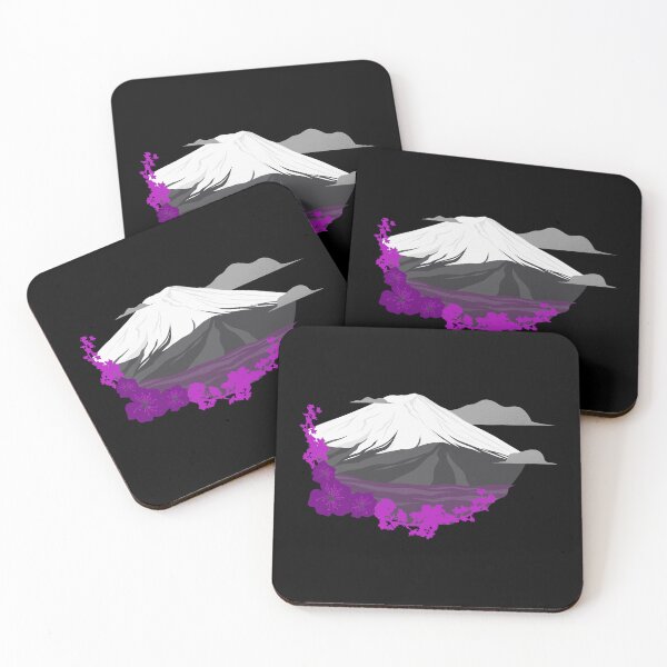 Item preview, Mountains, Clouds, and Flowers Ace Flag. Asexual Pride designed and sold by Subtle Pride Shop.