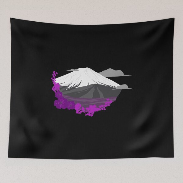 Item preview, Mountains, Clouds, and Flowers Ace Flag. Asexual Pride designed and sold by Subtle Pride Shop.