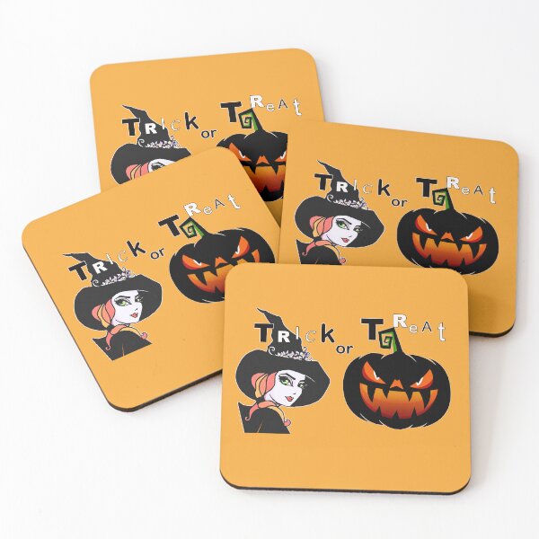 Item preview, TRUCO O TRATO – Bruja y Jack-O-Lantern designed and sold by Ed Rosek.