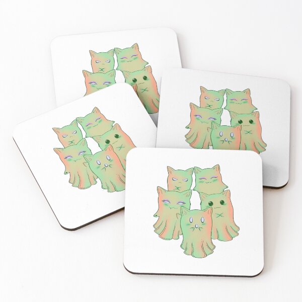 Item preview, Green Ghost Cat Squad designed and sold by Shapezandcolorz.