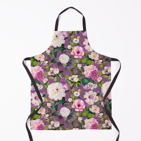 Artikelvorschau, Verträumter Nachtgarten, Vintage Blumen und Rosen, botanisches Blumenmuster, lila Vintage botanische entworfen und verkauft von ZeinabTaha.