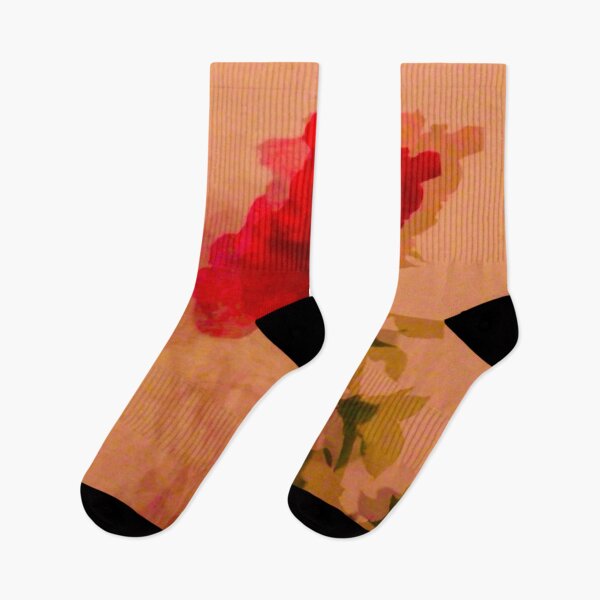 Artikelvorschau, Vintage Retro wunderschöne rote Rose mit Dornen am Blütenstiel entworfen und verkauft von jays-artworks.