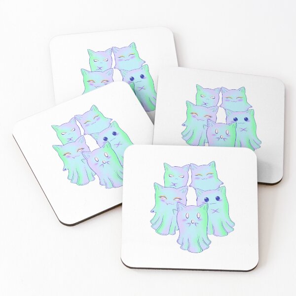 Item preview, Teal Ghost Cat Squad designed and sold by Shapezandcolorz.