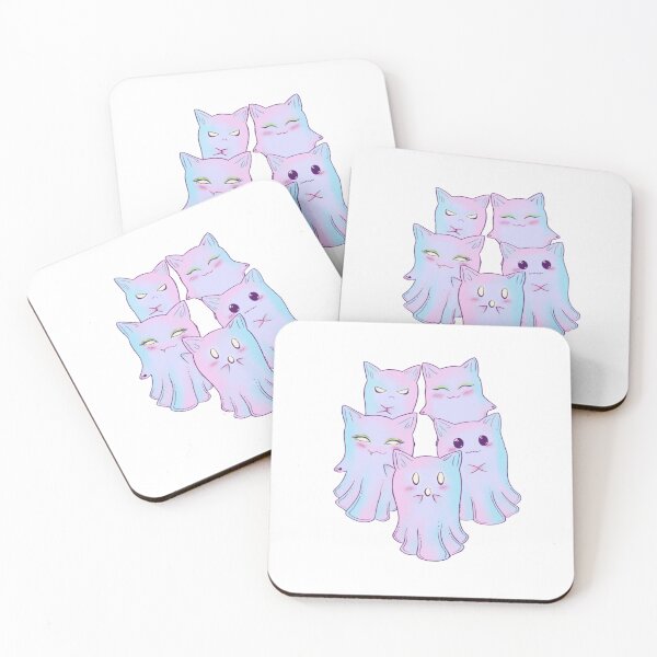 Item preview, Purple Ghost Cat Squad designed and sold by Shapezandcolorz.