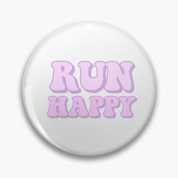 Item preview, RUN HAPPY purple sticker designed and sold by schmicol.