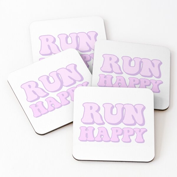 Item preview, RUN HAPPY purple sticker designed and sold by schmicol.