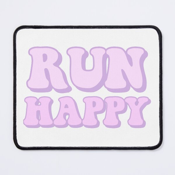 Item preview, RUN HAPPY purple sticker designed and sold by schmicol.